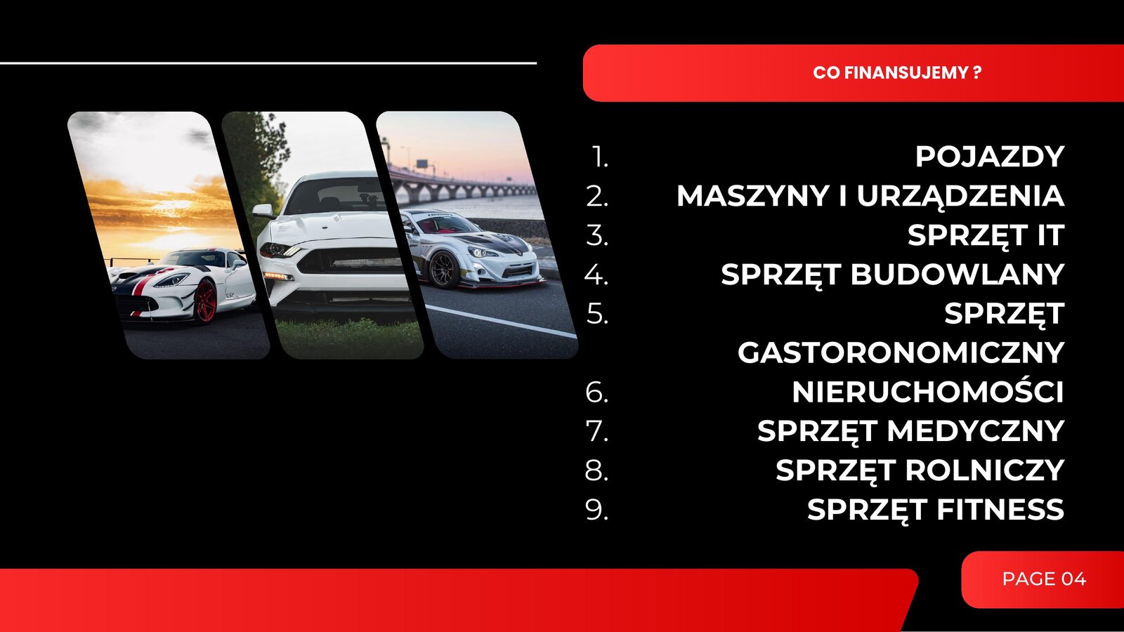 Co finansujemy: pojazdy, maszyny, sprzęt IT, budowlany, medyczny i więcej